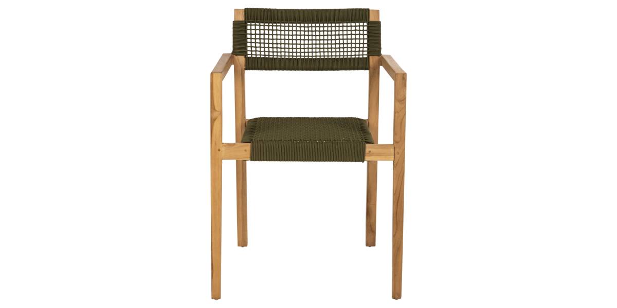 ΠΟΛΥΘΡΟΝΑ CHARLOTTE HM9637.05 ΞΥΛΟ TEAK ΦΥΣΙΚΟ & ΠΡΑΣΙΝΟ ΣΧΟΙΝΙ 59x54x83Y εκ.
