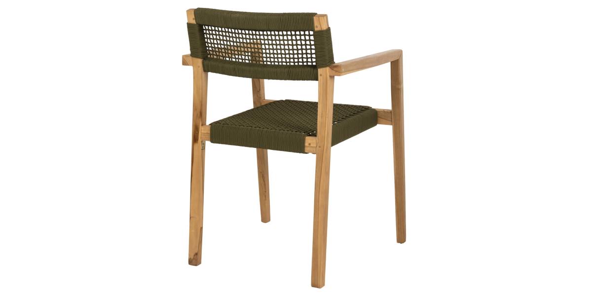 ΠΟΛΥΘΡΟΝΑ CHARLOTTE HM9637.05 ΞΥΛΟ TEAK ΦΥΣΙΚΟ & ΠΡΑΣΙΝΟ ΣΧΟΙΝΙ 59x54x83Y εκ.