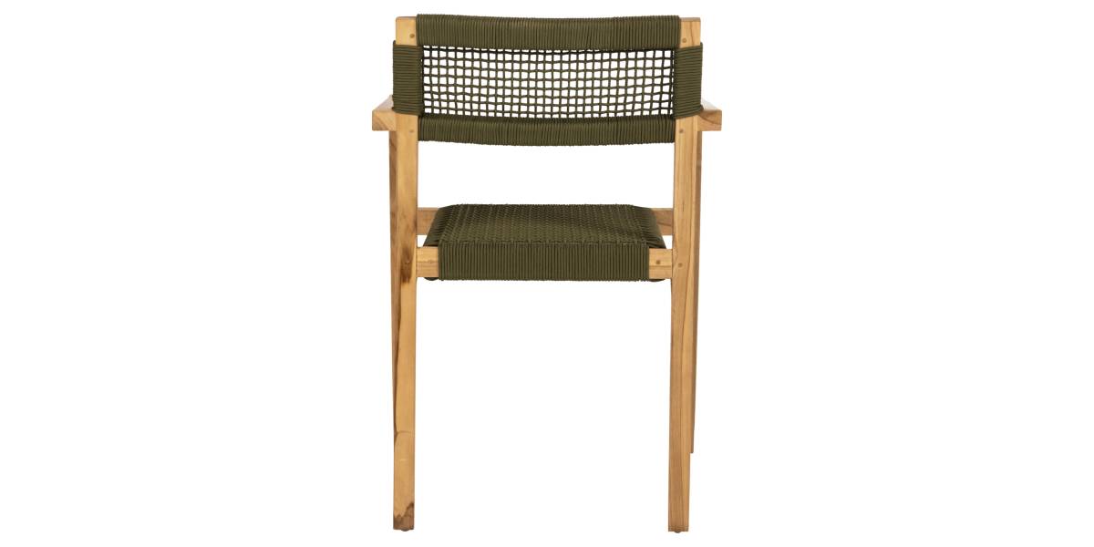 ΠΟΛΥΘΡΟΝΑ CHARLOTTE HM9637.05 ΞΥΛΟ TEAK ΦΥΣΙΚΟ & ΠΡΑΣΙΝΟ ΣΧΟΙΝΙ 59x54x83Y εκ.
