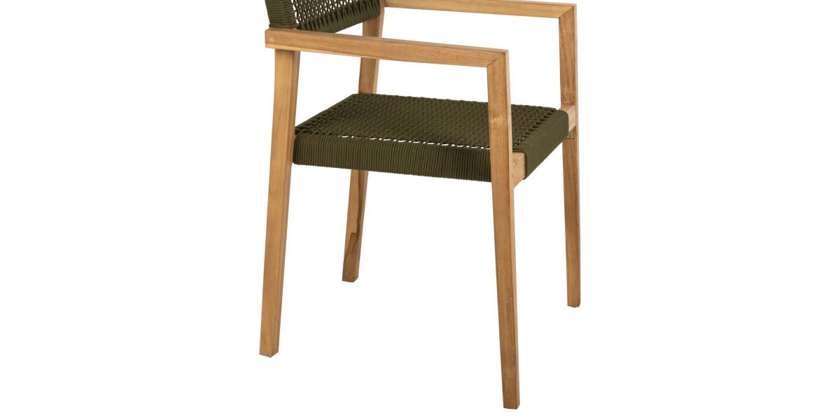 ΠΟΛΥΘΡΟΝΑ CHARLOTTE HM9637.05 ΞΥΛΟ TEAK ΦΥΣΙΚΟ & ΠΡΑΣΙΝΟ ΣΧΟΙΝΙ 59x54x83Y εκ.