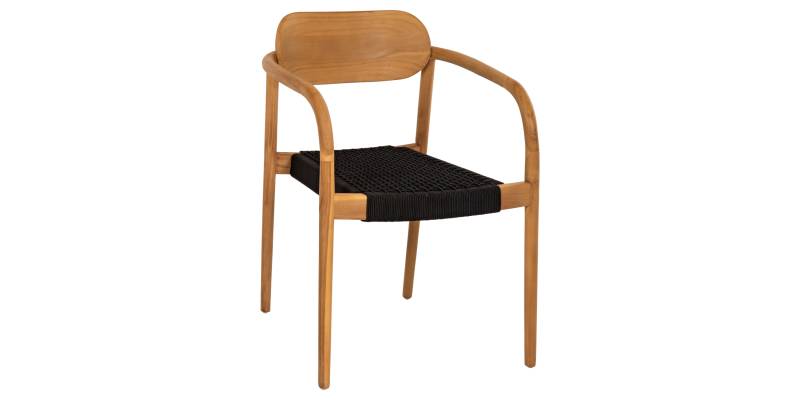 ΠΟΛΥΘΡΟΝΑ OSLO HM9636.02 ΞΥΛΟ TEAK ΦΥΣΙΚΟ & ΜΑΥΡΟ ΣΧΟΙΝΙ 55x54x80Y εκ.