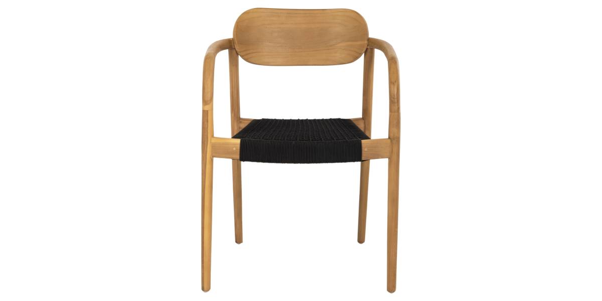 ΠΟΛΥΘΡΟΝΑ OSLO HM9636.02 ΞΥΛΟ TEAK ΦΥΣΙΚΟ & ΜΑΥΡΟ ΣΧΟΙΝΙ 55x54x80Y εκ.