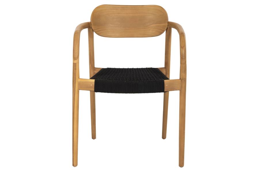 ΠΟΛΥΘΡΟΝΑ OSLO HM9636.02 ΞΥΛΟ TEAK ΦΥΣΙΚΟ & ΜΑΥΡΟ ΣΧΟΙΝΙ 55x54x80Y εκ.