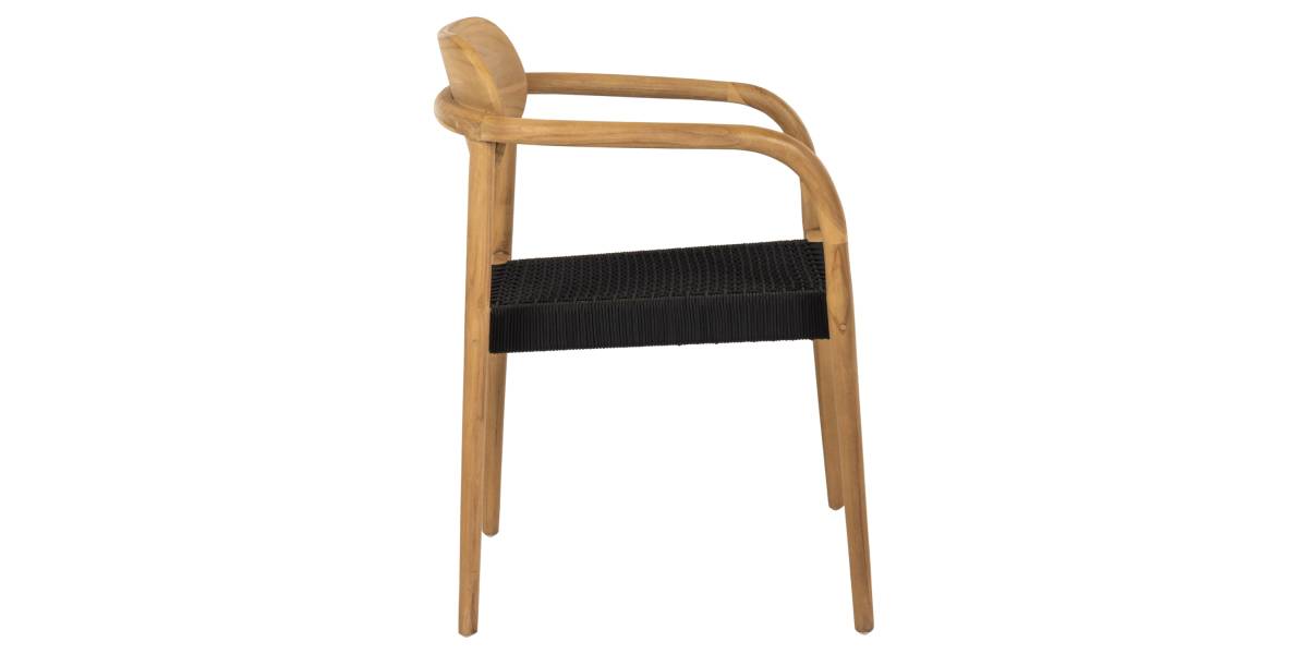 ΠΟΛΥΘΡΟΝΑ OSLO HM9636.02 ΞΥΛΟ TEAK ΦΥΣΙΚΟ & ΜΑΥΡΟ ΣΧΟΙΝΙ 55x54x80Y εκ.