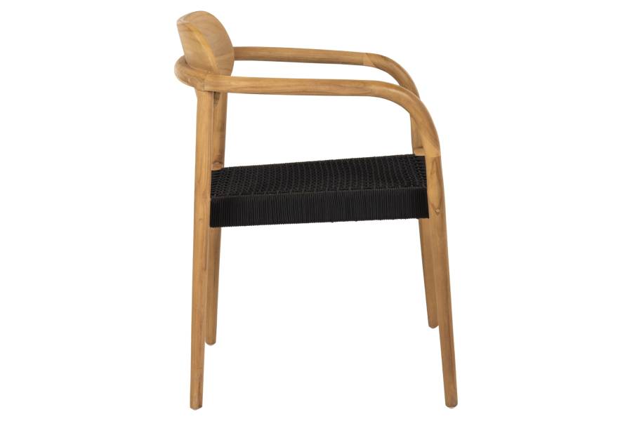 ΠΟΛΥΘΡΟΝΑ OSLO HM9636.02 ΞΥΛΟ TEAK ΦΥΣΙΚΟ & ΜΑΥΡΟ ΣΧΟΙΝΙ 55x54x80Y εκ.
