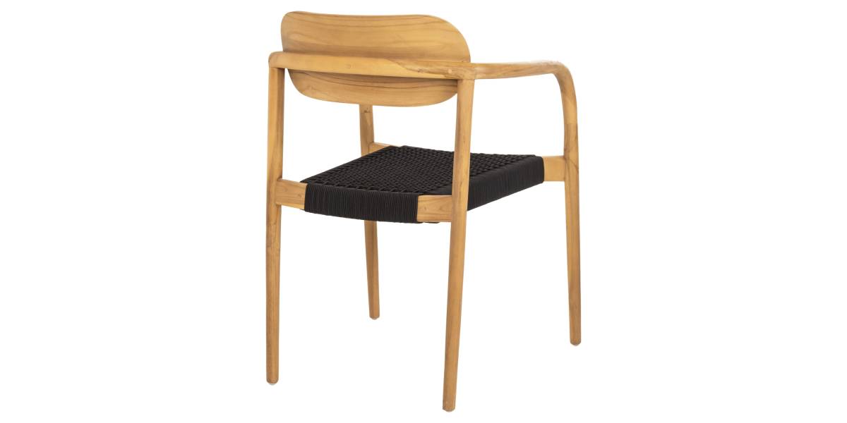 ΠΟΛΥΘΡΟΝΑ OSLO HM9636.02 ΞΥΛΟ TEAK ΦΥΣΙΚΟ & ΜΑΥΡΟ ΣΧΟΙΝΙ 55x54x80Y εκ.