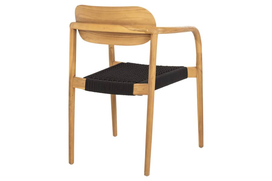 ΠΟΛΥΘΡΟΝΑ OSLO HM9636.02 ΞΥΛΟ TEAK ΦΥΣΙΚΟ & ΜΑΥΡΟ ΣΧΟΙΝΙ 55x54x80Y εκ.