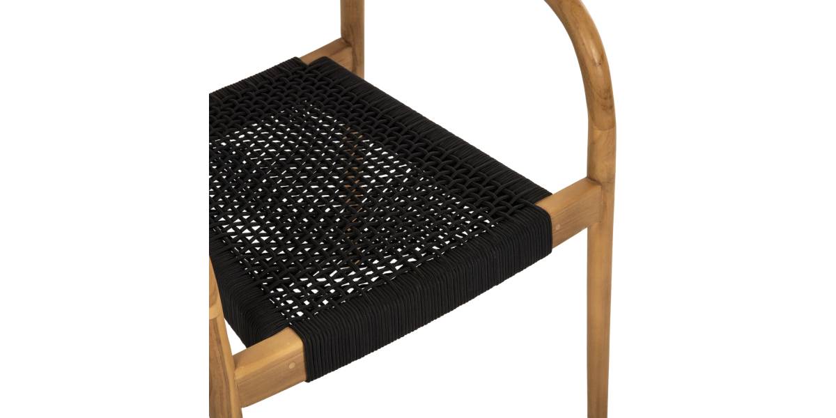 ΠΟΛΥΘΡΟΝΑ OSLO HM9636.02 ΞΥΛΟ TEAK ΦΥΣΙΚΟ & ΜΑΥΡΟ ΣΧΟΙΝΙ 55x54x80Y εκ.