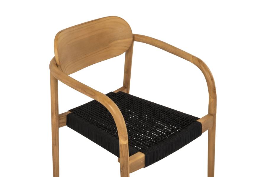 ΠΟΛΥΘΡΟΝΑ OSLO HM9636.02 ΞΥΛΟ TEAK ΦΥΣΙΚΟ & ΜΑΥΡΟ ΣΧΟΙΝΙ 55x54x80Y εκ.