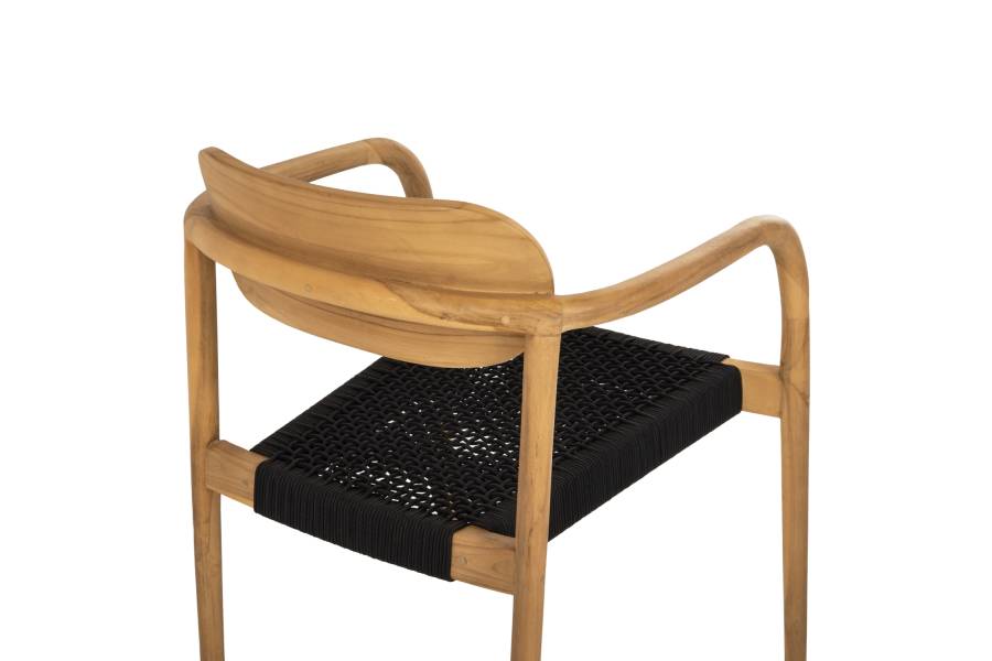 ΠΟΛΥΘΡΟΝΑ OSLO HM9636.02 ΞΥΛΟ TEAK ΦΥΣΙΚΟ & ΜΑΥΡΟ ΣΧΟΙΝΙ 55x54x80Y εκ.