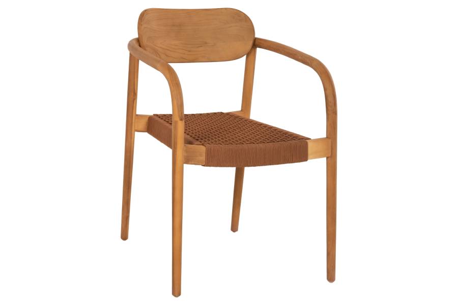ΠΟΛΥΘΡΟΝΑ OSLO HM9636.01 ΞΥΛΟ TEAK ΦΥΣΙΚΟ & ΚΑΦΕ ΣΧΟΙΝΙ 55x54x80Y εκ.