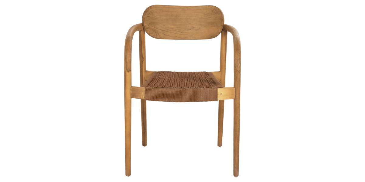 ΠΟΛΥΘΡΟΝΑ OSLO HM9636.01 ΞΥΛΟ TEAK ΦΥΣΙΚΟ & ΚΑΦΕ ΣΧΟΙΝΙ 55x54x80Y εκ.