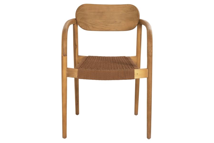 ΠΟΛΥΘΡΟΝΑ OSLO HM9636.01 ΞΥΛΟ TEAK ΦΥΣΙΚΟ & ΚΑΦΕ ΣΧΟΙΝΙ 55x54x80Y εκ.