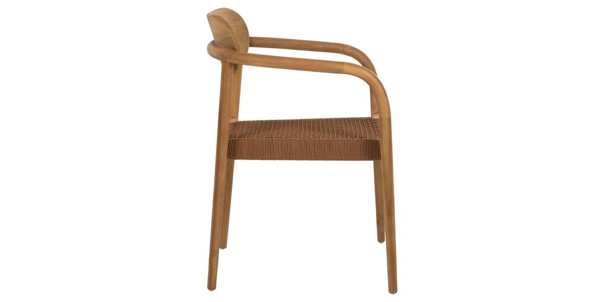 ΠΟΛΥΘΡΟΝΑ OSLO HM9636.01 ΞΥΛΟ TEAK ΦΥΣΙΚΟ & ΚΑΦΕ ΣΧΟΙΝΙ 55x54x80Y εκ.
