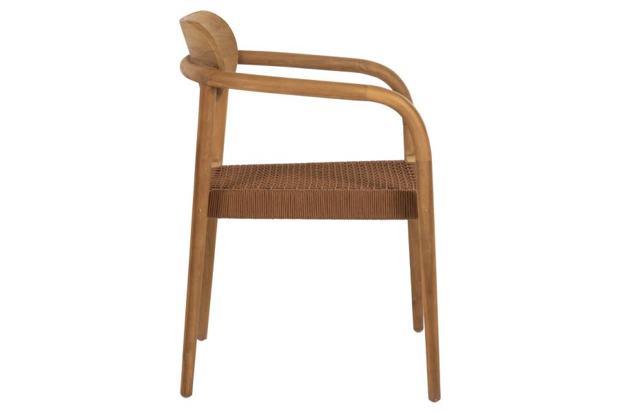 ΠΟΛΥΘΡΟΝΑ OSLO HM9636.01 ΞΥΛΟ TEAK ΦΥΣΙΚΟ & ΚΑΦΕ ΣΧΟΙΝΙ 55x54x80Y εκ.