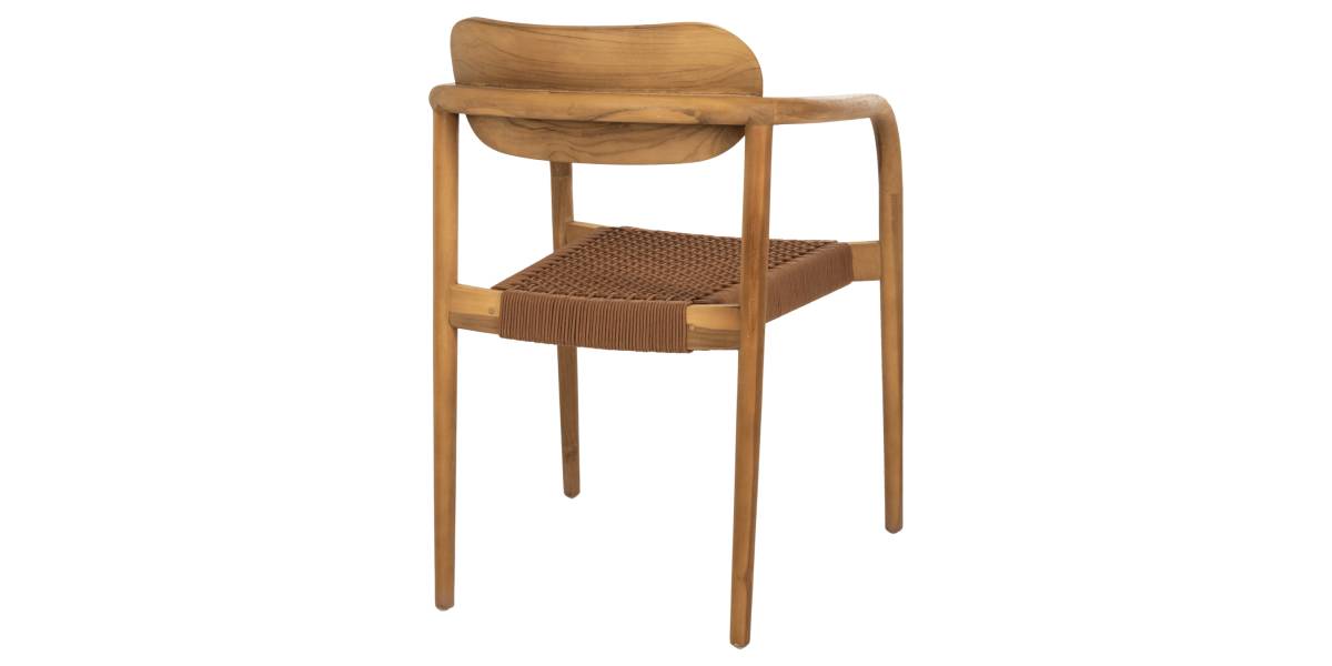 ΠΟΛΥΘΡΟΝΑ OSLO HM9636.01 ΞΥΛΟ TEAK ΦΥΣΙΚΟ & ΚΑΦΕ ΣΧΟΙΝΙ 55x54x80Y εκ.