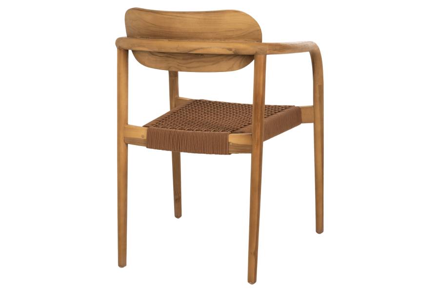 ΠΟΛΥΘΡΟΝΑ OSLO HM9636.01 ΞΥΛΟ TEAK ΦΥΣΙΚΟ & ΚΑΦΕ ΣΧΟΙΝΙ 55x54x80Y εκ.