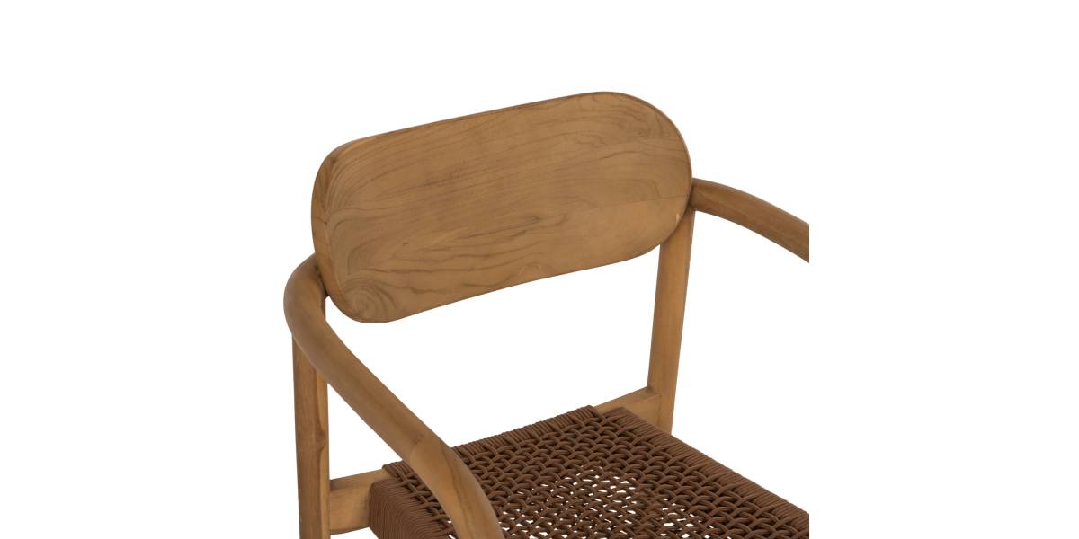 ΠΟΛΥΘΡΟΝΑ OSLO HM9636.01 ΞΥΛΟ TEAK ΦΥΣΙΚΟ & ΚΑΦΕ ΣΧΟΙΝΙ 55x54x80Y εκ.