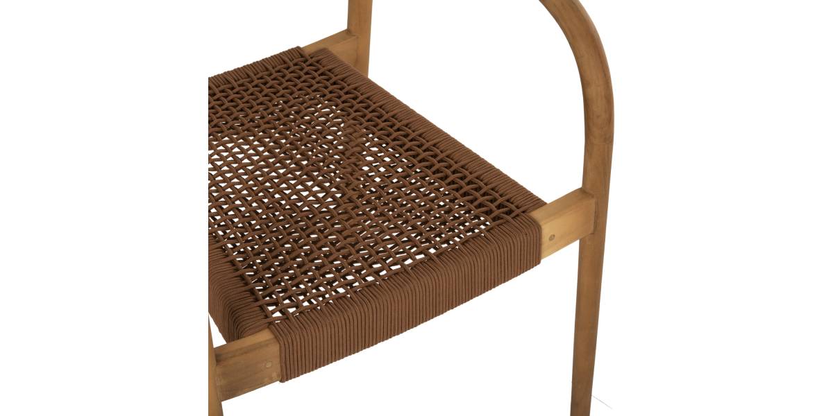 ΠΟΛΥΘΡΟΝΑ OSLO HM9636.01 ΞΥΛΟ TEAK ΦΥΣΙΚΟ & ΚΑΦΕ ΣΧΟΙΝΙ 55x54x80Y εκ.