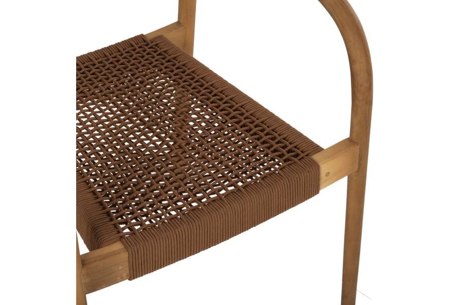 ΠΟΛΥΘΡΟΝΑ OSLO HM9636.01 ΞΥΛΟ TEAK ΦΥΣΙΚΟ & ΚΑΦΕ ΣΧΟΙΝΙ 55x54x80Y εκ.