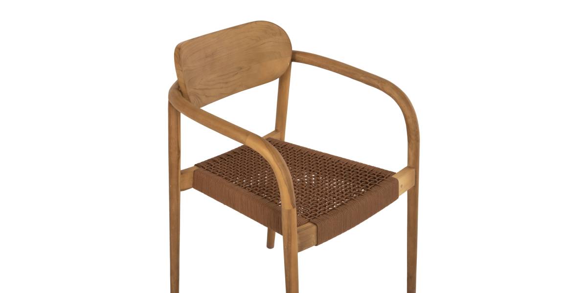 ΠΟΛΥΘΡΟΝΑ OSLO HM9636.01 ΞΥΛΟ TEAK ΦΥΣΙΚΟ & ΚΑΦΕ ΣΧΟΙΝΙ 55x54x80Y εκ.