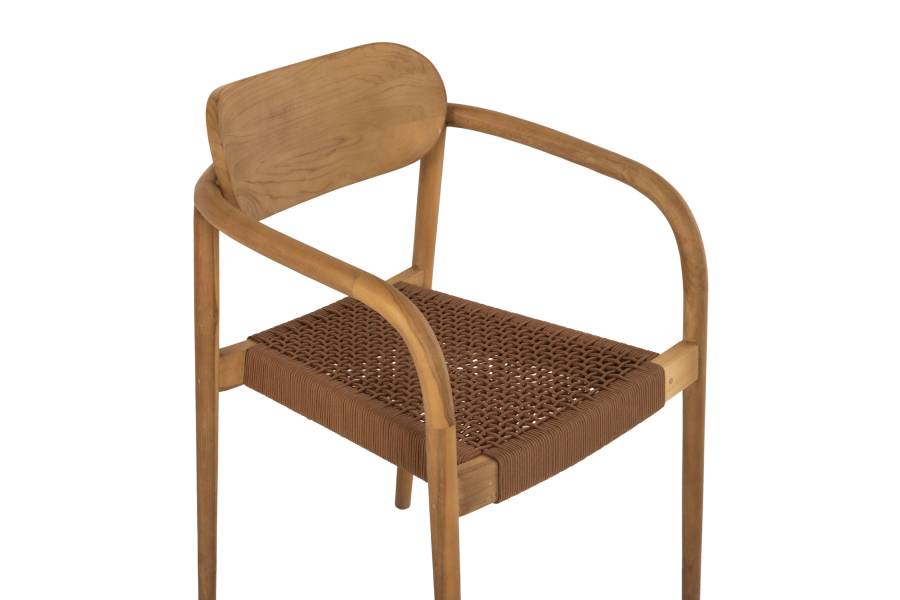 ΠΟΛΥΘΡΟΝΑ OSLO HM9636.01 ΞΥΛΟ TEAK ΦΥΣΙΚΟ & ΚΑΦΕ ΣΧΟΙΝΙ 55x54x80Y εκ.