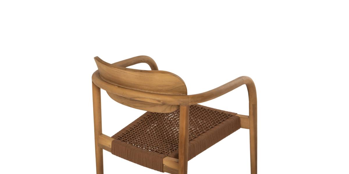 ΠΟΛΥΘΡΟΝΑ OSLO HM9636.01 ΞΥΛΟ TEAK ΦΥΣΙΚΟ & ΚΑΦΕ ΣΧΟΙΝΙ 55x54x80Y εκ.