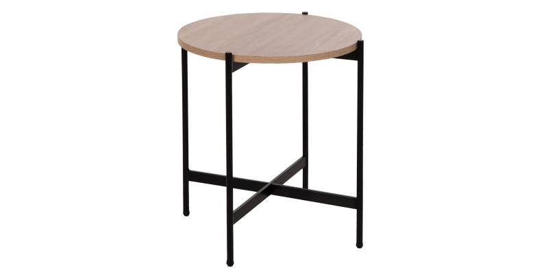 ΒΟΗΘΗΤΙΚΟ ΤΡΑΠΕΖΙ HM9589.03 MDF SONAMA-ΜΑΥΡΗ ΜΕΤΑΛΛΙΚΗ ΒΑΣΗ Φ50x55Υεκ.