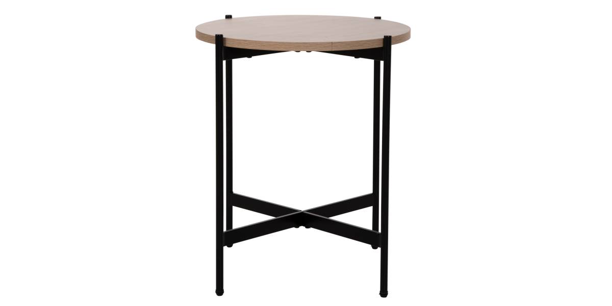 ΒΟΗΘΗΤΙΚΟ ΤΡΑΠΕΖΙ HM9589.03 MDF SONAMA-ΜΑΥΡΗ ΜΕΤΑΛΛΙΚΗ ΒΑΣΗ Φ50x55Υεκ.