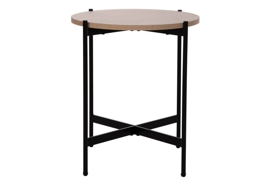 ΒΟΗΘΗΤΙΚΟ ΤΡΑΠΕΖΙ HM9589.03 MDF SONAMA-ΜΑΥΡΗ ΜΕΤΑΛΛΙΚΗ ΒΑΣΗ Φ50x55Υεκ.