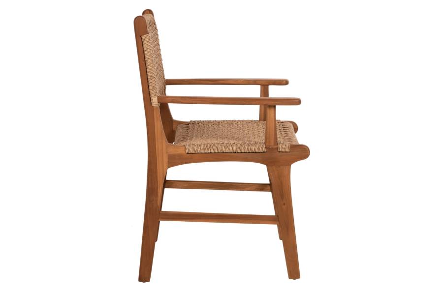 ΠΟΛΥΘΡΟΝΑ ΤΡΑΠΕΖΑΡΙΑΣ NESHA HM9385.11 ΞΥΛΟ ΤΕΑΚ ΜΕ ΣΧΟΙΝΙ ΣΕ ΦΥΣΙΚΗ ΑΠΟΧΡΩΣΗ 57.5x59x90Υ εκ.