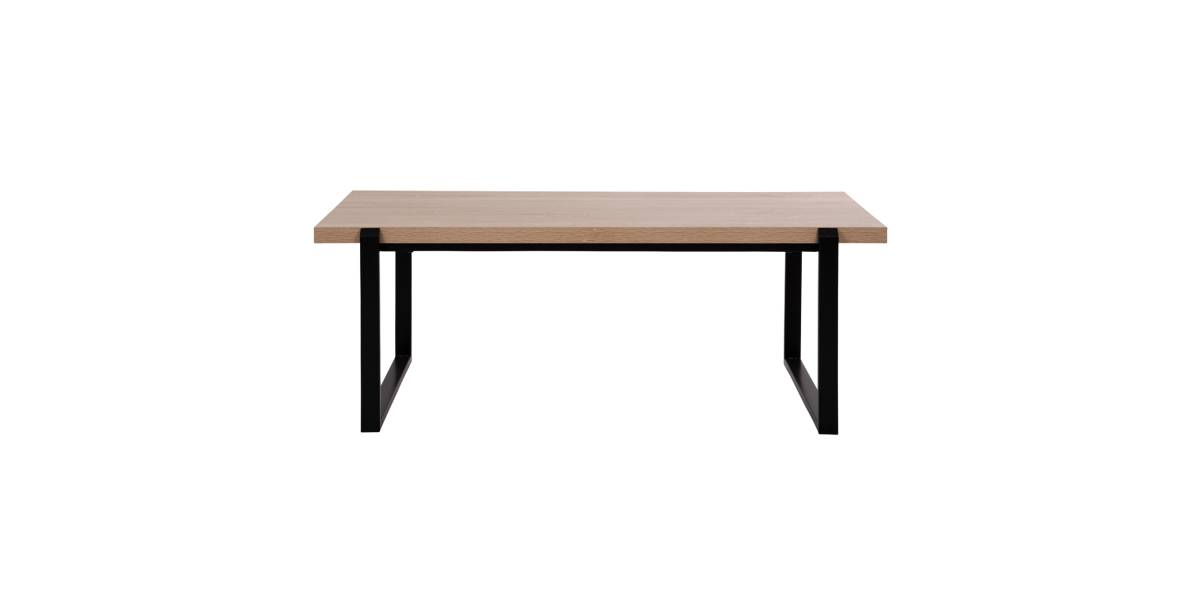 ΤΡΑΠΕΖΙ ΣΑΛΟΝΙΟΥ SHABEN HM9585.03 MDF SONOMA-ΜΑΥΡΗ ΜΕΤΑΛΛΙΚΗ ΒΑΣΗ 120x60X46Yεκ.