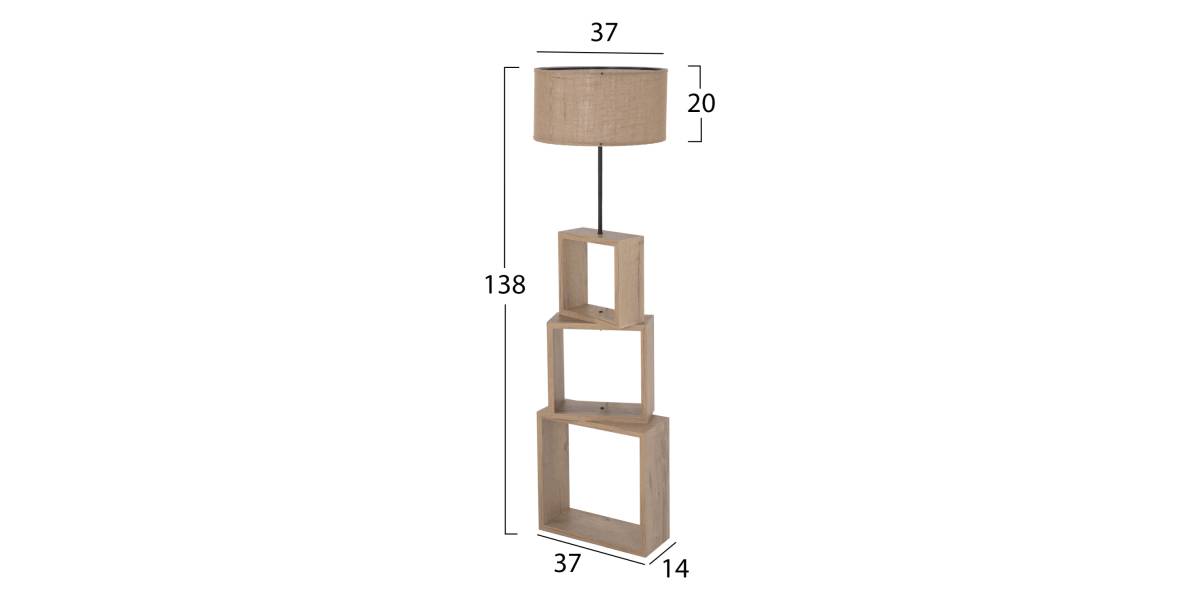 ΦΩΤΙΣΤΙΚΟ ΔΑΠΕΔΟΥ MDF ΣΟΝΑΜΑ-ΜΠΕΖ ΚΑΠΕΛΟ HM7608.03 Φ38x140Υεκ.