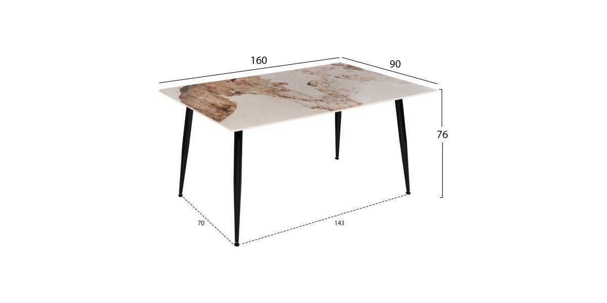 ΣΕΤ ΤΡΑΠΕΖΑΡΙΑΣ 5ΤΜΧ HM11913 ΤΡΑΠΕΖΙ SINTERED STONE-4 ΚΑΡΕΚΛΕΣ ΜΕ ΒΕΛΟΥΔΟ