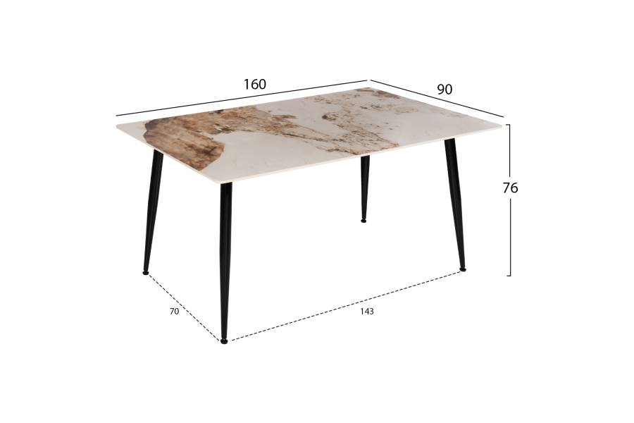 ΣΕΤ ΤΡΑΠΕΖΑΡΙΑΣ 5ΤΜΧ HM11913 ΤΡΑΠΕΖΙ SINTERED STONE-4 ΚΑΡΕΚΛΕΣ ΜΕ ΒΕΛΟΥΔΟ