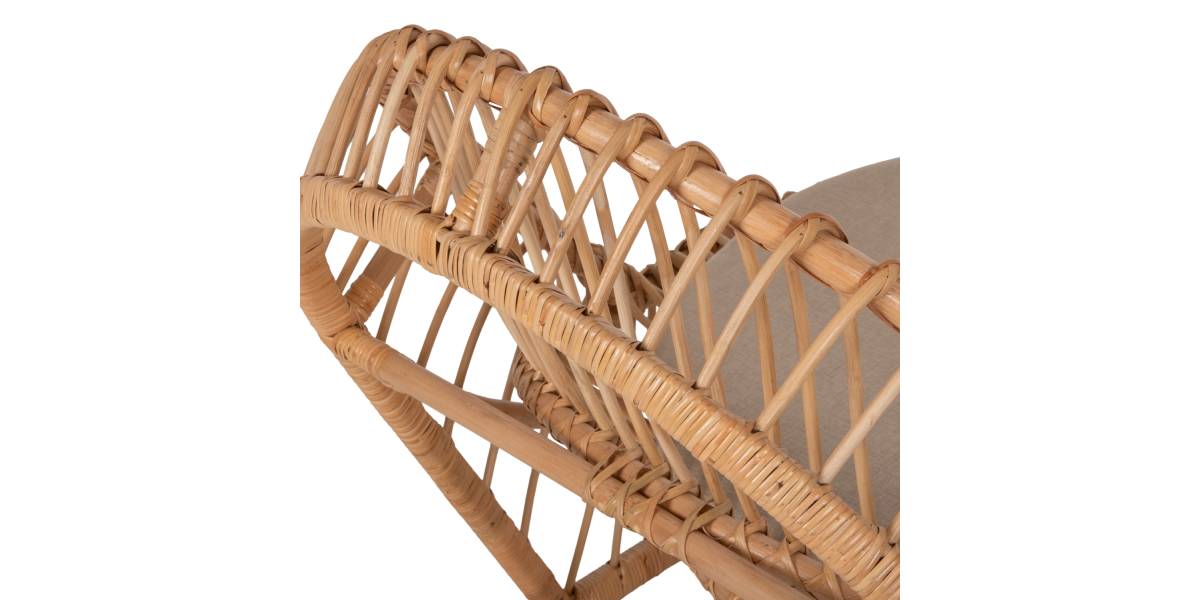 ΠΟΛΥΘΡΟΝΑ ENTROPY HM9840.01 RATTAN ΦΥΣΙΚΟ ΜΕ ΕΚΡΟΥ ΜΑΞΙΛΑΡΙ 80x97x85Υεκ.