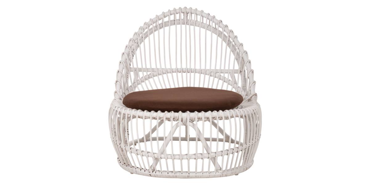 ΠΟΛΥΘΡΟΝΑ ENTROPY HM9840.02 RATTAN ΛΕΥΚΟ ΜΕ ΚΑΦΕ ΜΑΞΙΛΑΡΙ 80x97x85Υεκ.