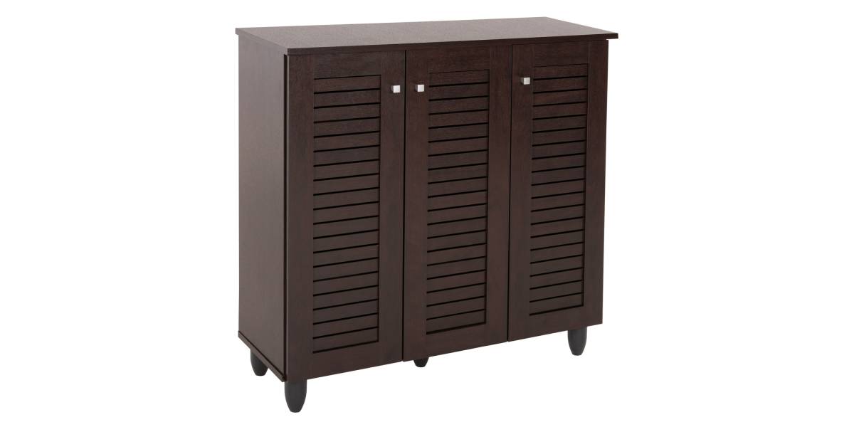 ΠΑΠΟΥΤΣΟΘΗΚΗ-ΝΤΟΥΛΑΠΑ PROLLY HM9609.01 ΜΕΛΑΜΙΝΗ WENGE-3ΠΟΡΤΕΣ-4ΡΑΦΙΑ 87x32x88Υεκ.