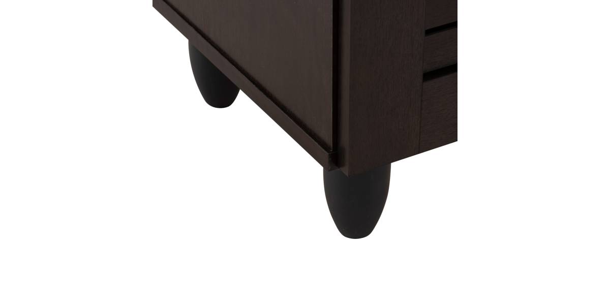 ΠΑΠΟΥΤΣΟΘΗΚΗ-ΝΤΟΥΛΑΠΑ PROLLY HM9609.01 ΜΕΛΑΜΙΝΗ WENGE-3ΠΟΡΤΕΣ-4ΡΑΦΙΑ 87x32x88Υεκ.