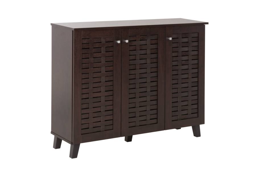 ΠΑΠΟΥΤΣΟΘΗΚΗ-ΝΤΟΥΛΑΠΙ PRODY HM9610.01 ΜΕΛΑΜΙΝΗ WENGE 3 ΠΟΡΤΕΣ 115x34x89Υεκ.