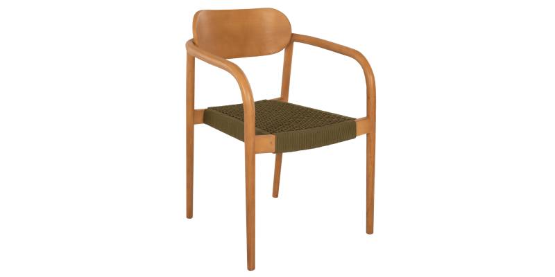 ΠΟΛΥΘΡΟΝΑ OSLO HM9636.05 ΞΥΛΟ TEAK ΦΥΣΙΚΟ & ΠΡΑΣΙΝΟ ΣΧΟΙΝΙ 55x54x80Yεκ.