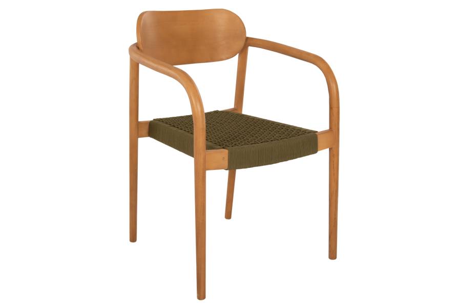 ΠΟΛΥΘΡΟΝΑ OSLO HM9636.05 ΞΥΛΟ TEAK ΦΥΣΙΚΟ & ΠΡΑΣΙΝΟ ΣΧΟΙΝΙ 55x54x80Yεκ.