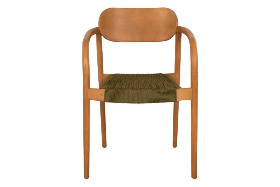 ΠΟΛΥΘΡΟΝΑ OSLO HM9636.05 ΞΥΛΟ TEAK ΦΥΣΙΚΟ & ΠΡΑΣΙΝΟ ΣΧΟΙΝΙ 55x54x80Yεκ.