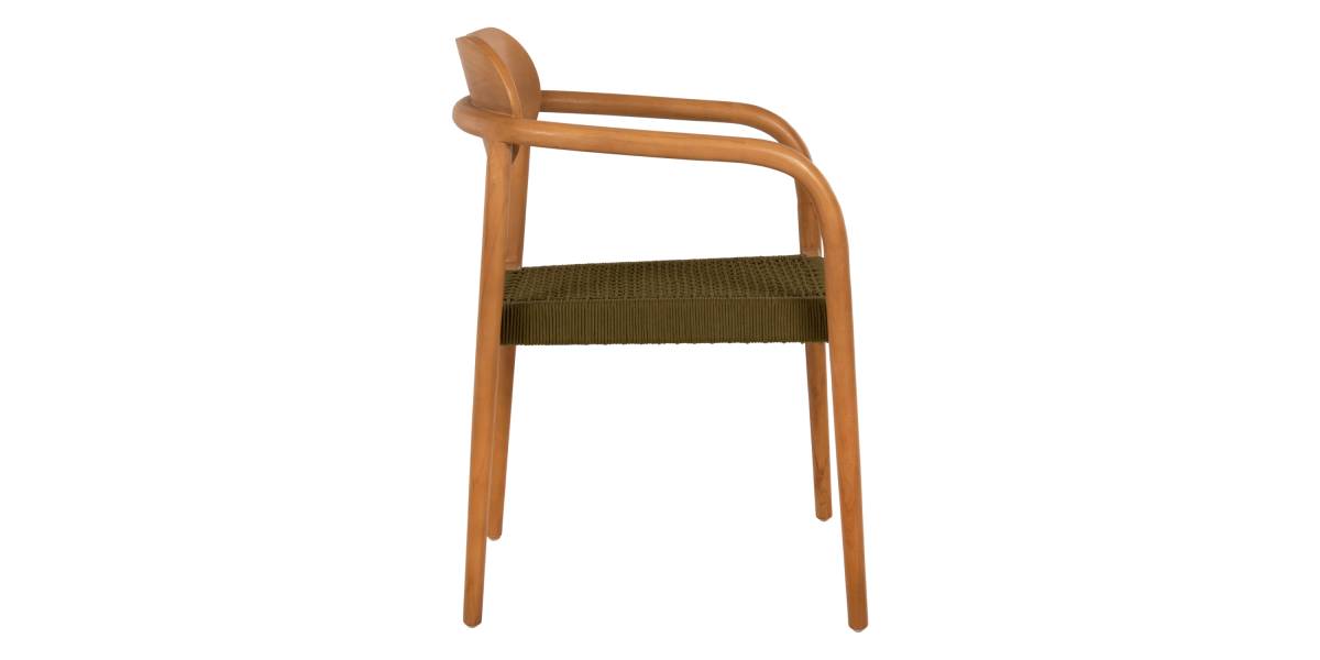 ΠΟΛΥΘΡΟΝΑ OSLO HM9636.05 ΞΥΛΟ TEAK ΦΥΣΙΚΟ & ΠΡΑΣΙΝΟ ΣΧΟΙΝΙ 55x54x80Yεκ.