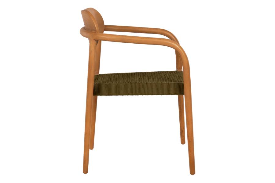 ΠΟΛΥΘΡΟΝΑ OSLO HM9636.05 ΞΥΛΟ TEAK ΦΥΣΙΚΟ & ΠΡΑΣΙΝΟ ΣΧΟΙΝΙ 55x54x80Yεκ.