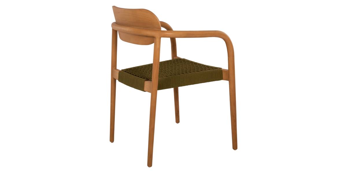 ΠΟΛΥΘΡΟΝΑ OSLO HM9636.05 ΞΥΛΟ TEAK ΦΥΣΙΚΟ & ΠΡΑΣΙΝΟ ΣΧΟΙΝΙ 55x54x80Yεκ.