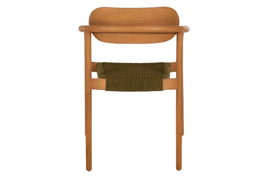 ΠΟΛΥΘΡΟΝΑ OSLO HM9636.05 ΞΥΛΟ TEAK ΦΥΣΙΚΟ & ΠΡΑΣΙΝΟ ΣΧΟΙΝΙ 55x54x80Yεκ.