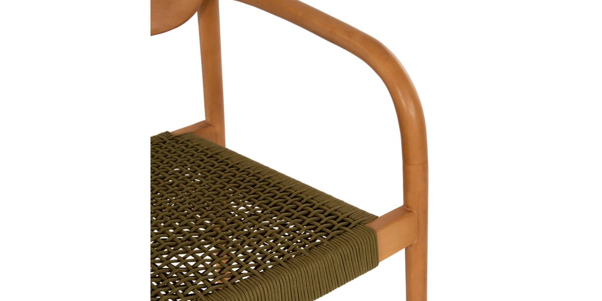 ΠΟΛΥΘΡΟΝΑ OSLO HM9636.05 ΞΥΛΟ TEAK ΦΥΣΙΚΟ & ΠΡΑΣΙΝΟ ΣΧΟΙΝΙ 55x54x80Yεκ.