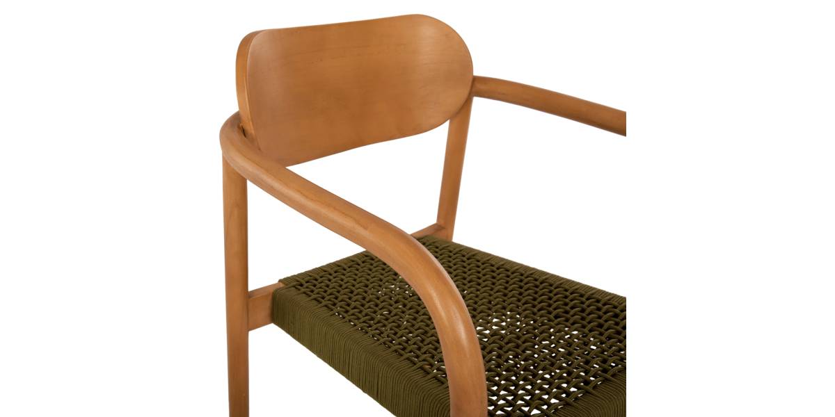 ΠΟΛΥΘΡΟΝΑ OSLO HM9636.05 ΞΥΛΟ TEAK ΦΥΣΙΚΟ & ΠΡΑΣΙΝΟ ΣΧΟΙΝΙ 55x54x80Yεκ.