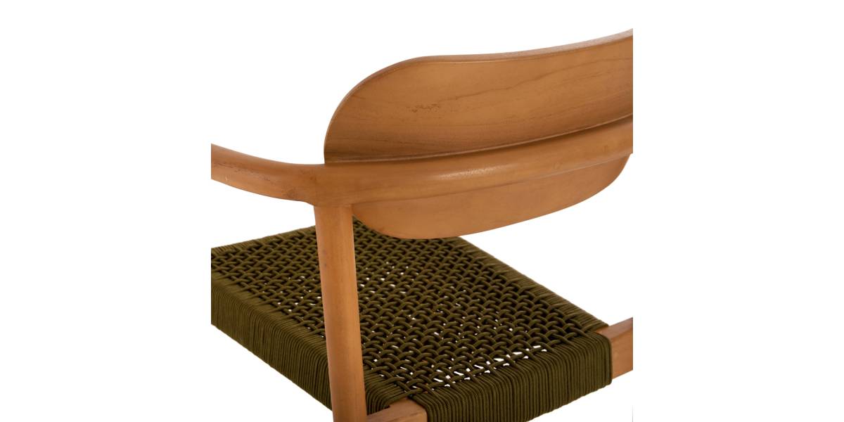 ΠΟΛΥΘΡΟΝΑ OSLO HM9636.05 ΞΥΛΟ TEAK ΦΥΣΙΚΟ & ΠΡΑΣΙΝΟ ΣΧΟΙΝΙ 55x54x80Yεκ.